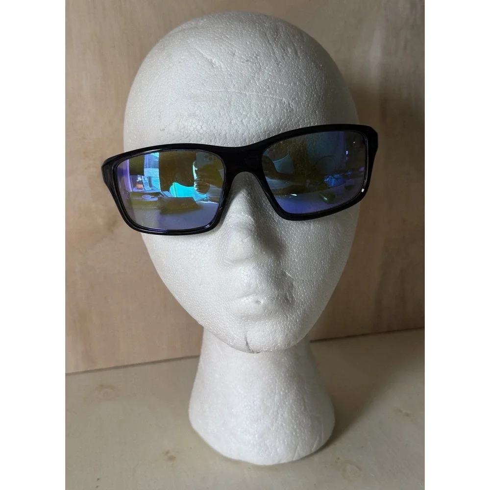 Caliblue Black Polarized Sunglasses Blue Mirror Lenses